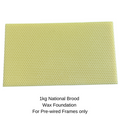 10x Sheets Denrosa Unwired Wax Foundation Sheets  for Pre-Wired Frames - National Brood (Deep)