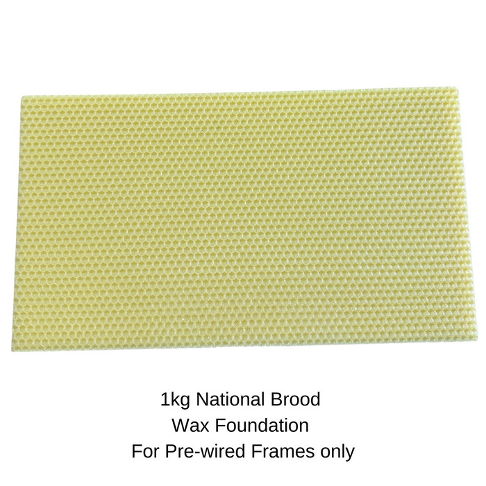10x Sheets Denrosa Unwired Wax Foundation Sheets  for Pre-Wired Frames - National Brood (Deep)