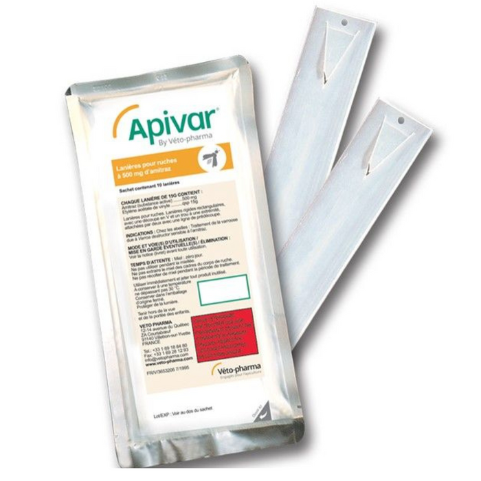 Apivar Varroa Treatment Strips (Amitraz) – 4, 12 & 60 Pack | Effective Mite Control