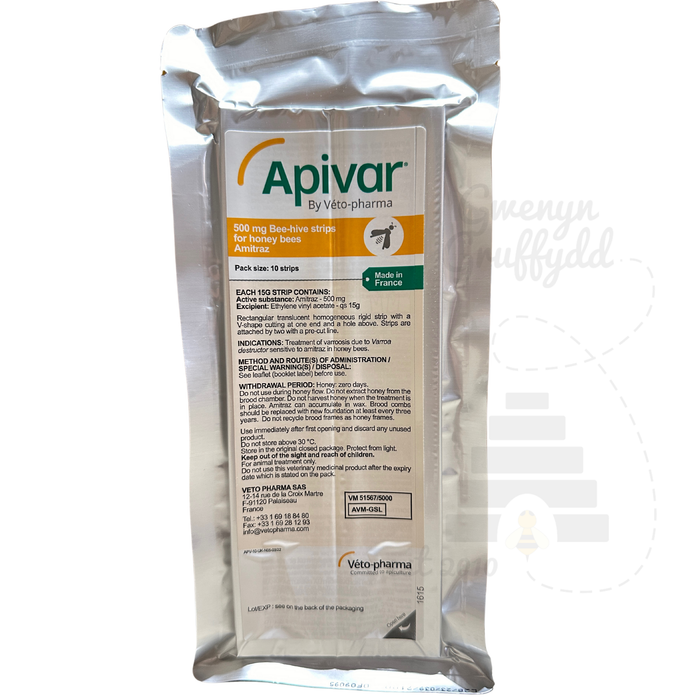 Apivar Varroa Treatment Strips (Amitraz) – 4, 12 & 60 Pack | Effective Mite Control