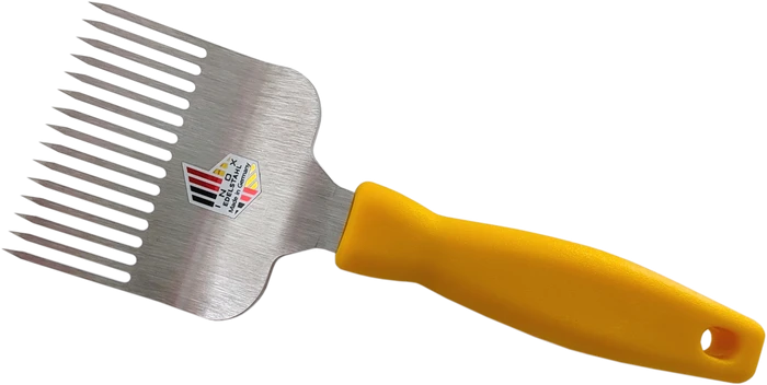 Bientec Lasercut stainless steel honey uncapping fork made in Germany