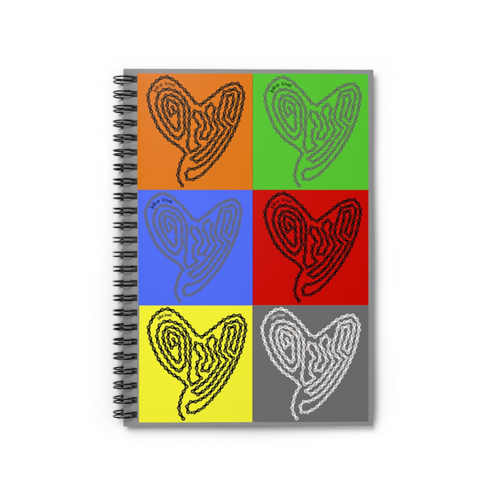 Bike Love Primal Spiral Notebook for Cyclist Journal Gift for Cyclist Christmas Gift Bicycle Notebook Gift for Cyclist - Element Tri & Bicycle Works