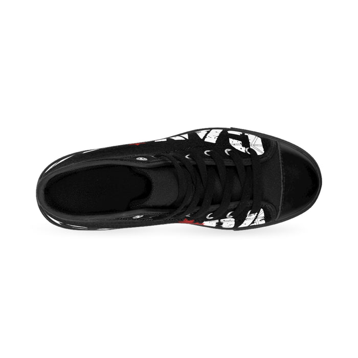 Canada High-Top Sneakers — Black Canvas with Distressed Maple Leaf