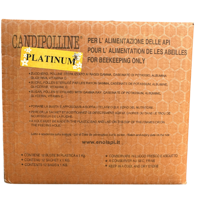 Candipolline Platinum 7% High Protein Bee Feed – 10kg Box (20 x 500g)