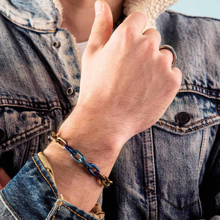 Denim Anchor Chain Bracelet