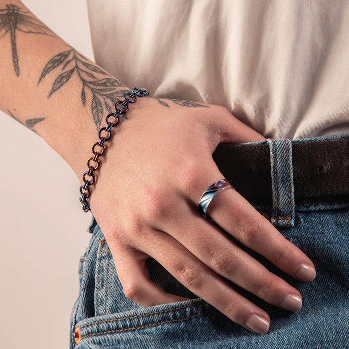 Denim Chainmail Bracelet