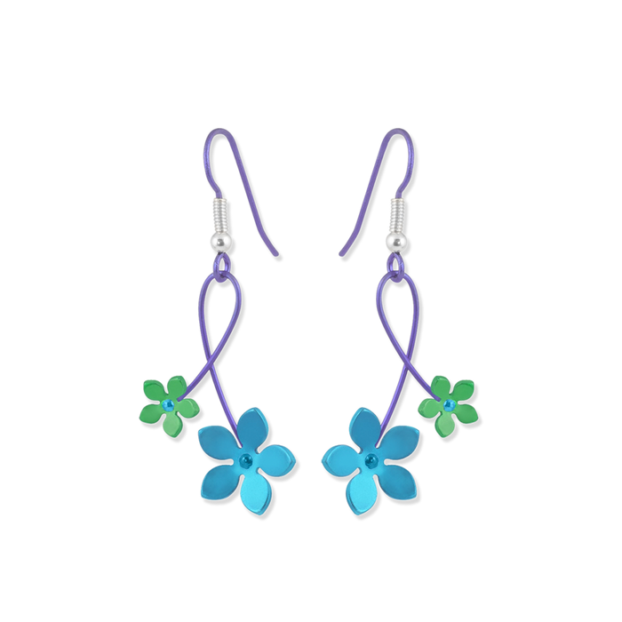 Double Five Petal Flower Drops