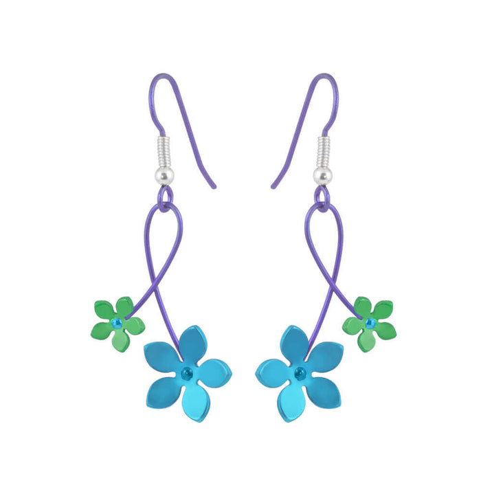 Double Five Petal Flower Drops