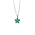 Double Five Petal Flower Pendant