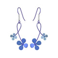Double Four Petal Flower Drops