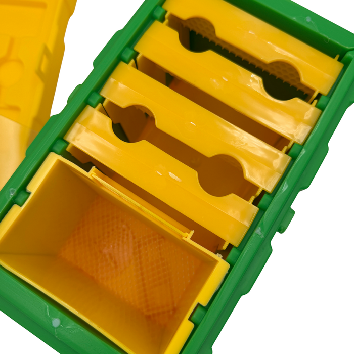 Economy Plastic Queen Mating Nuc Box – Beekeeping Mating Hive in Green & Blue