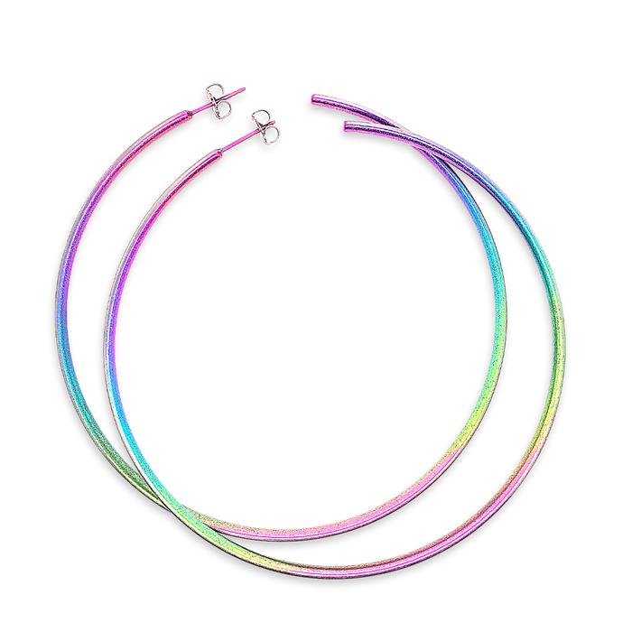 Extra Large Subtle Colour Hoop Earrings