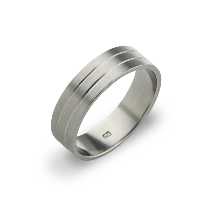 Flat Twin Groove Ring