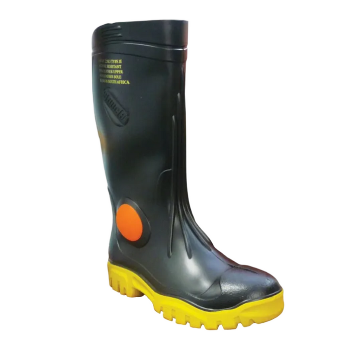 Foreman Black Gumboot with Safety Toe