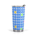 Go Long Iron Plaid Print - Stainless Steel 20oz Car Tumbler - Element Tri & Bicycle Works
