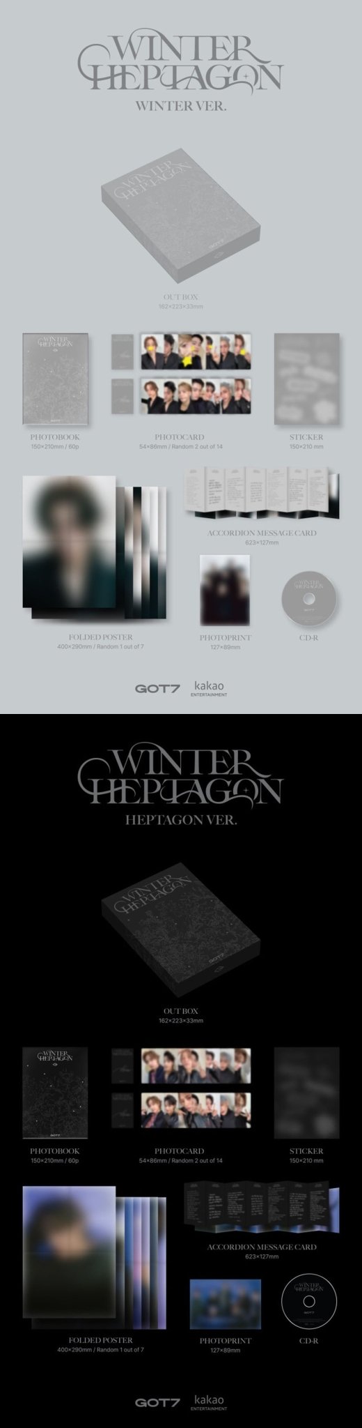 (Pre Order) GOT7 - Winter Heptagon with Music Korea POB - KPop Idol