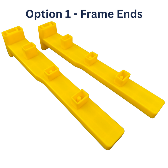 JZBZ Compatible Langstroth Queen Rearing Frame Ends – Holds 4 Cell Bars (Pair)