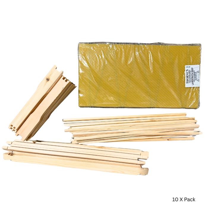 Langstroth Deep Frames Seconds with Wired Brood Foundation – Flat Packed