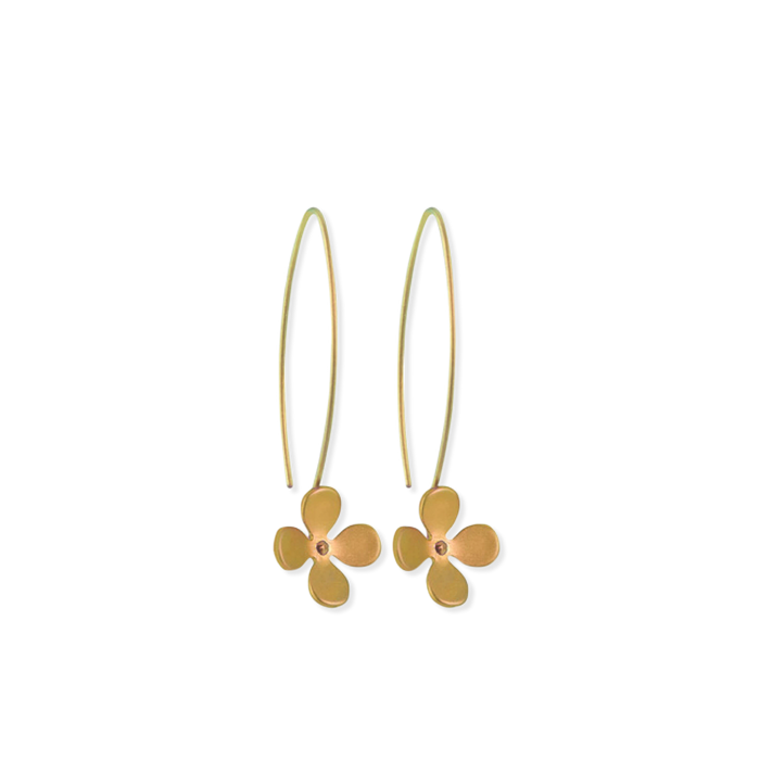 Large Four Petal Flower Hook Drops