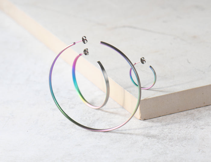 Large Subtle Colour Hoops