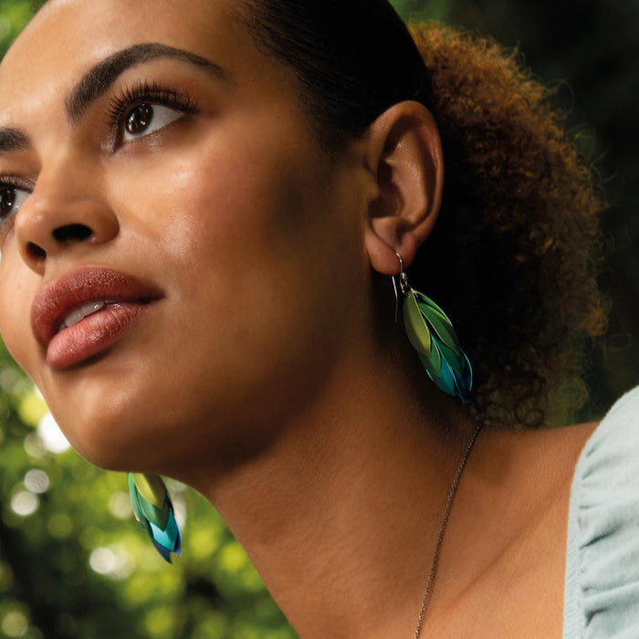 Large Wolf of the Woods Drop Earrings