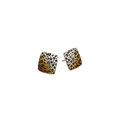 Leopard Print Square Stud Earrings