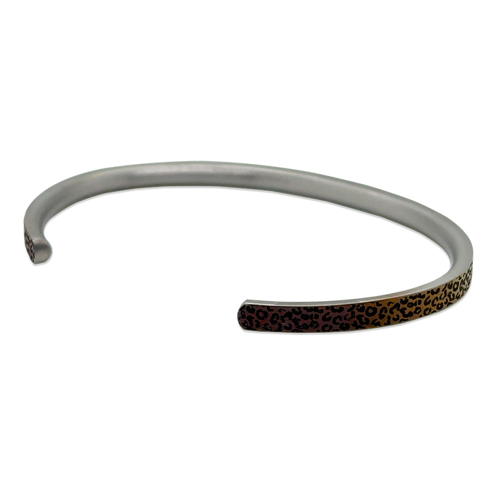 Leopard Slim Torc Bangle