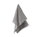 Fog Linen Work Linen Tea Towel: Grey White Stripe