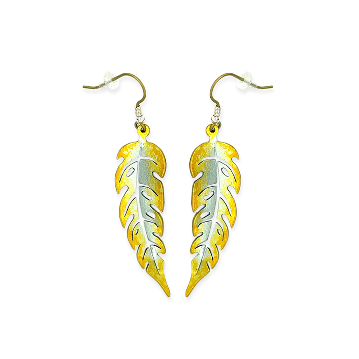 Long Leaf Drop Earrings