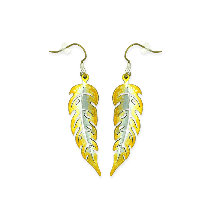 Long Leaf Drop Earrings