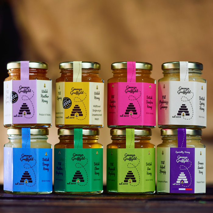 Luxury Trio of British Honey Gift Box – 3 × 142g Artisan Honey Collection