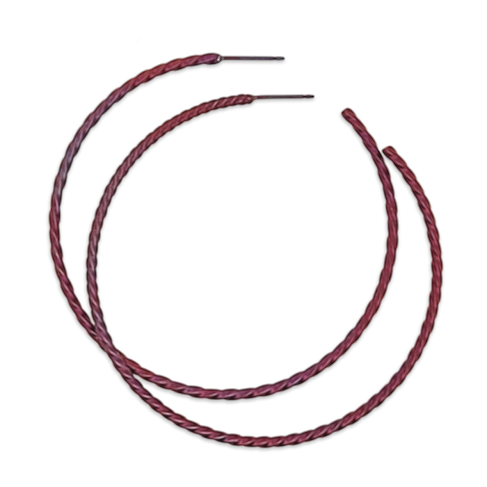 Medium Twisted Hoop Earrings
