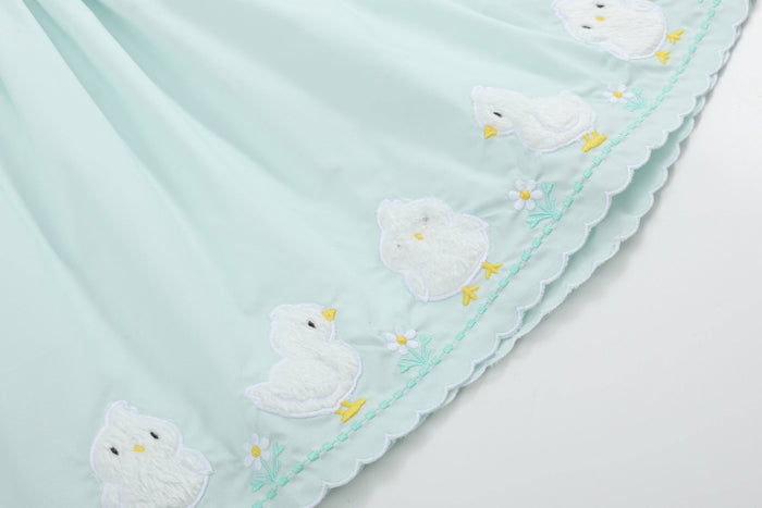 Misty Blue Fuzzy Chickies Dress