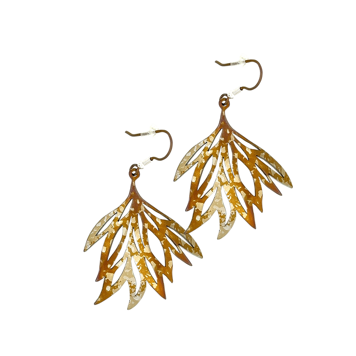 Multi Leaf Drop Earrings