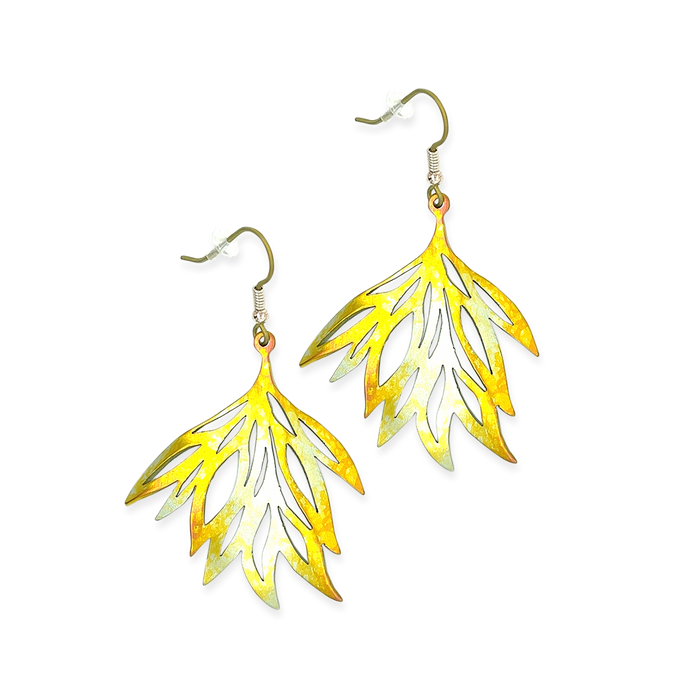 Multi Leaf Drop Earrings