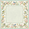 Neoprene Bluebird Botanical Mahjong Mat 36"×36"