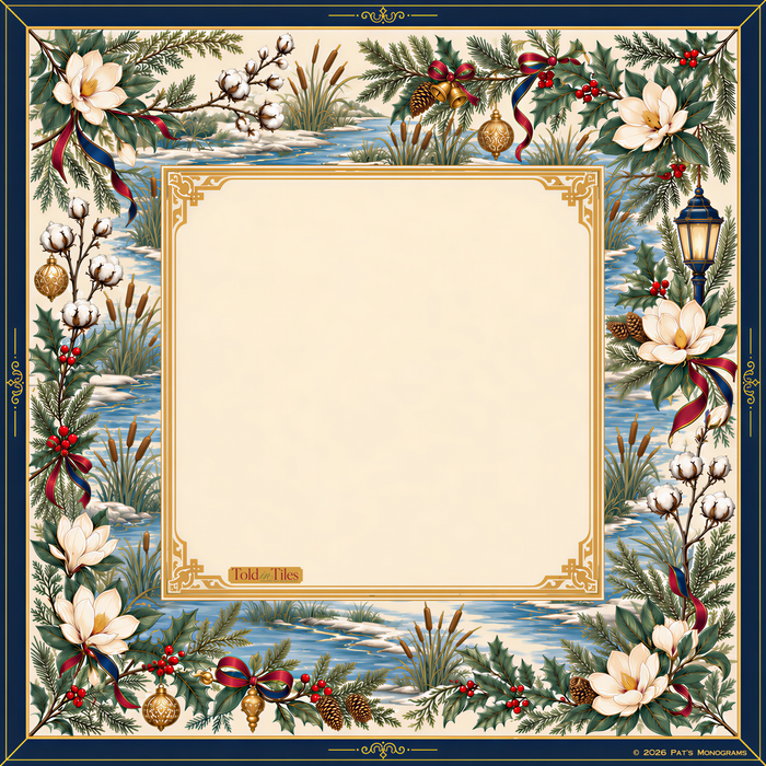 Neoprene Holiday Mahjong Mat 33"×33"