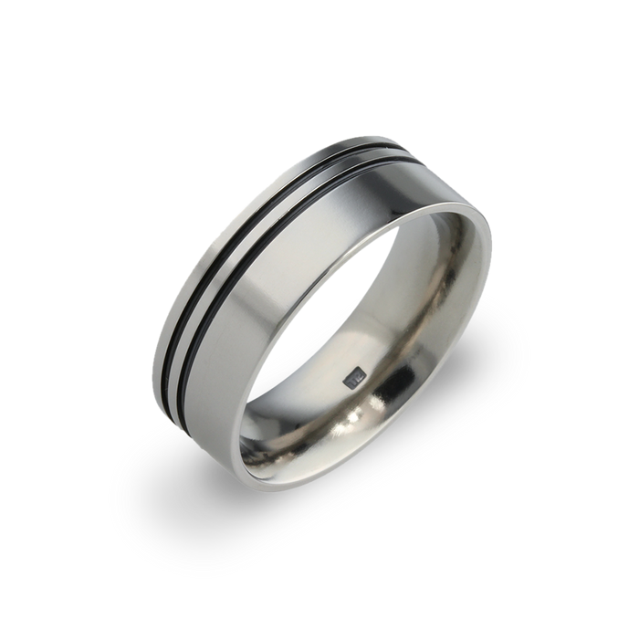 Offset Double Groove Ring
