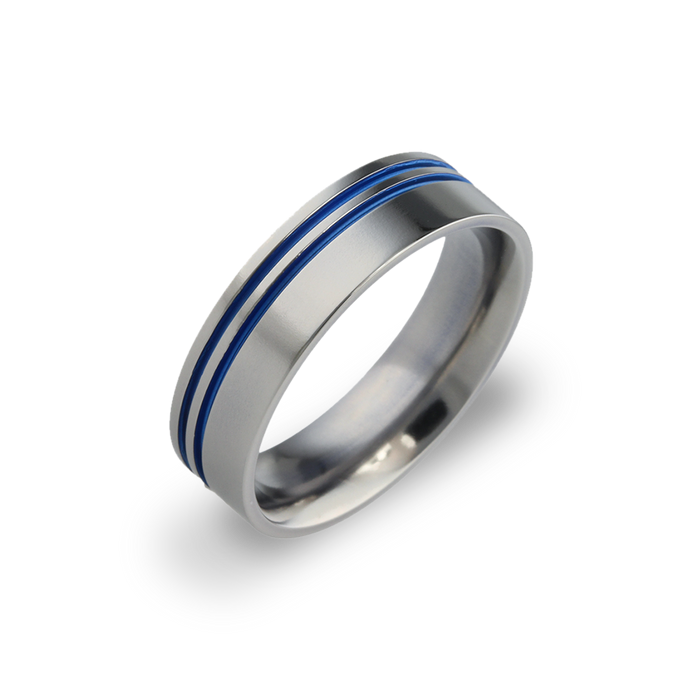 Offset Double Groove Ring