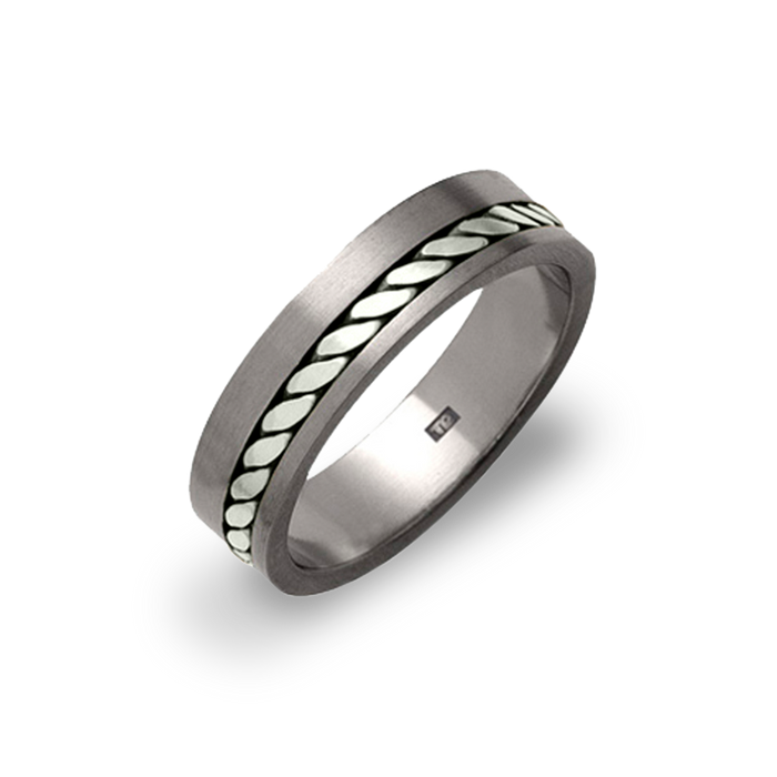 Offset Rope Inlay Ring