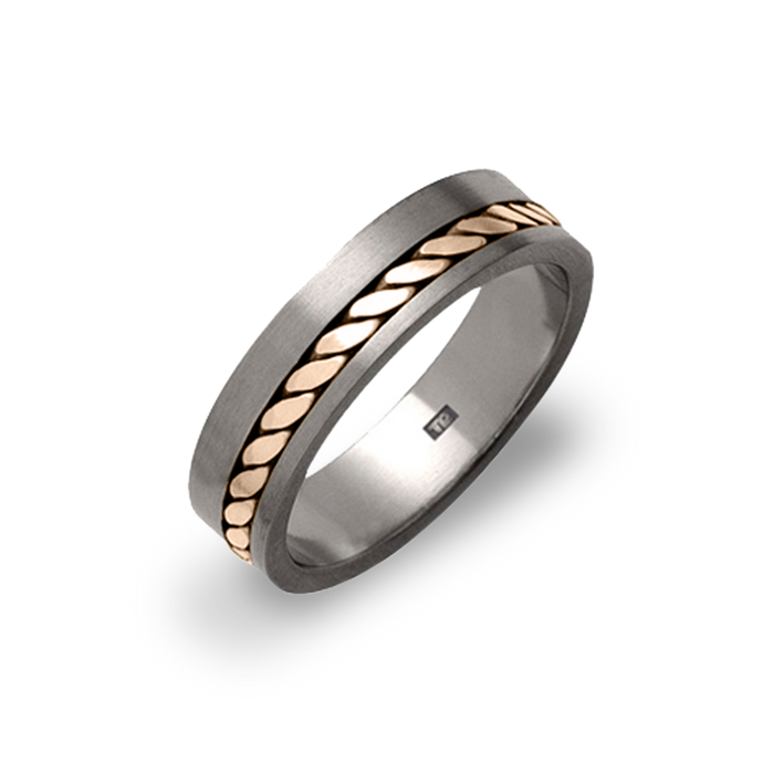 Offset Rope Inlay Ring