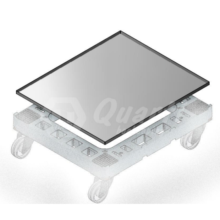 Plastic Trolley on Castor Wheels with Stainless Tray for Supers and Buckets - Langstroth Only