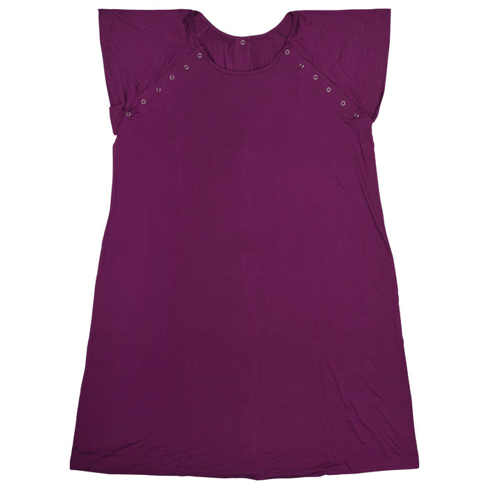 Plum Purple Maternity Labor and Delivery/ Nursing Gown