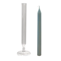 Ribbed Taper Candle Mould – Clear Acrylic Dinner Candle - 25cm