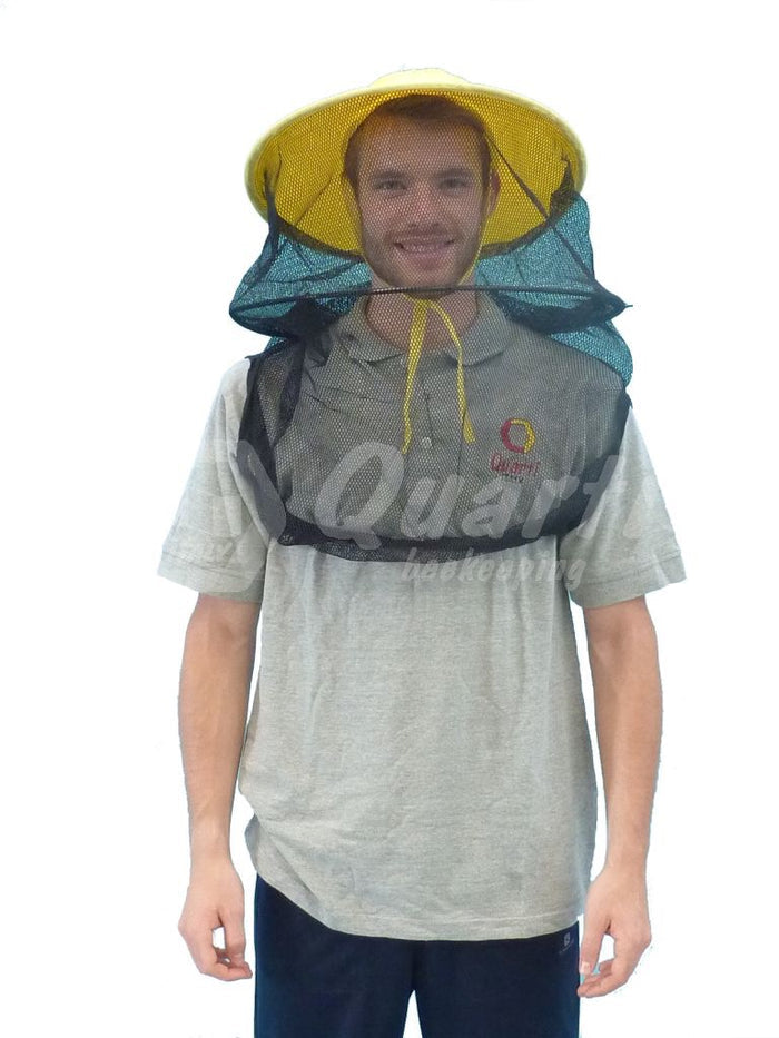 Round Beekeeping Veil Hat – Cotton & Tulle Protective Bee Veil (Made in Italy)