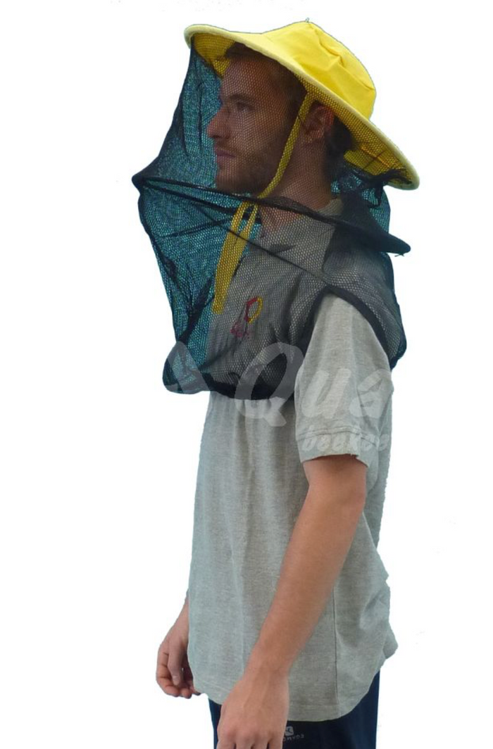 Round Beekeeping Veil Hat – Cotton & Tulle Protective Bee Veil (Made in Italy)
