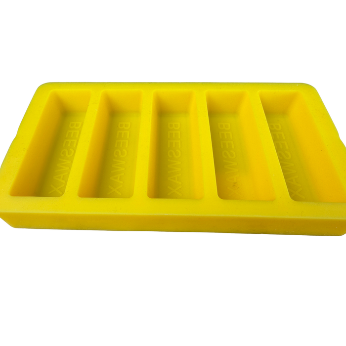 Silicone Beeswax Block Mould – 5 Cavity Beeswax Bar / Storage Mould