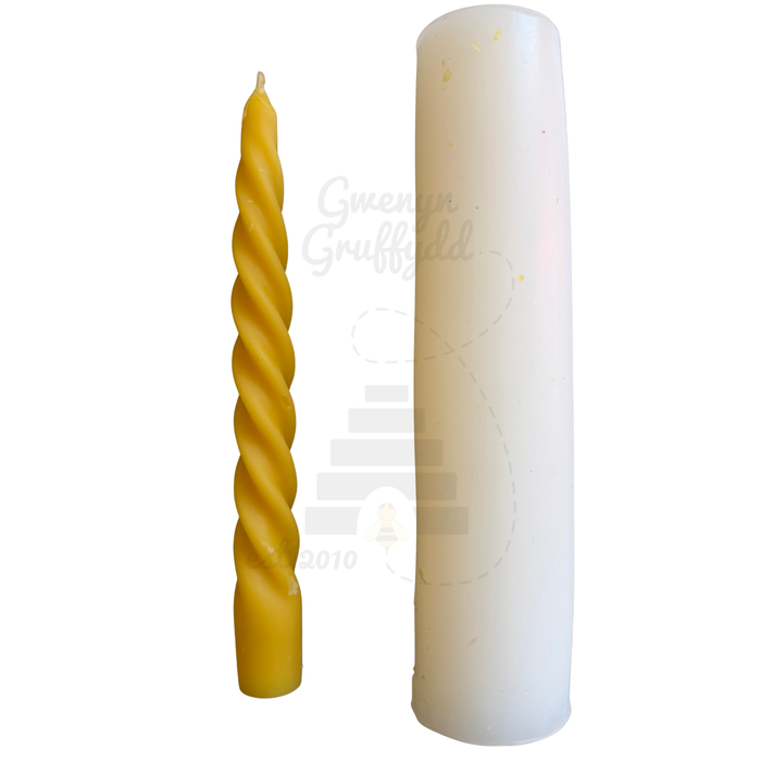 Silicone Twist Spiral Taper Candle Mould – Beeswax Dinner Candle Mould