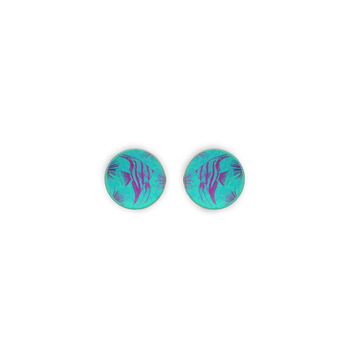 Small Angelfish Stud Earrings