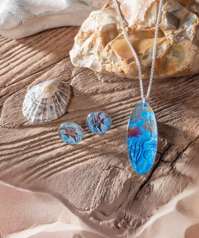 Small Angelfish Stud Earrings